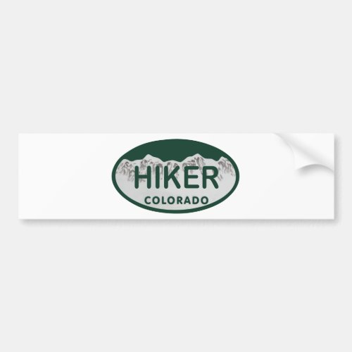 Hiker license oval bumper sticker