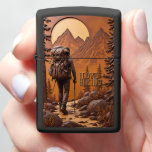 Hiker Man Scenic Mountain Zippo Lighter