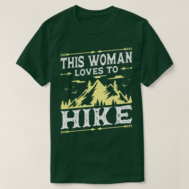 Hiker Mom Mountains Nature Outr Adventure T-Shirt (Design Front)