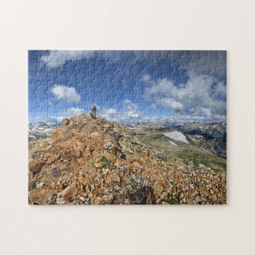 Hiker on Mt Belford _ Collegiate Peaks _ Colorado Jigsaw Puzzle