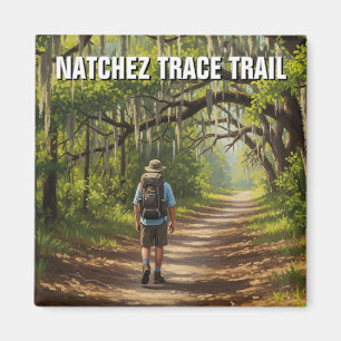 Hiker on Natchez Trace Trail Magnet