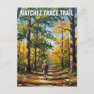 Hiker on Natchez Trace Trail Postcard