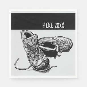 Hiker Personalized Camping Picnic Napkins