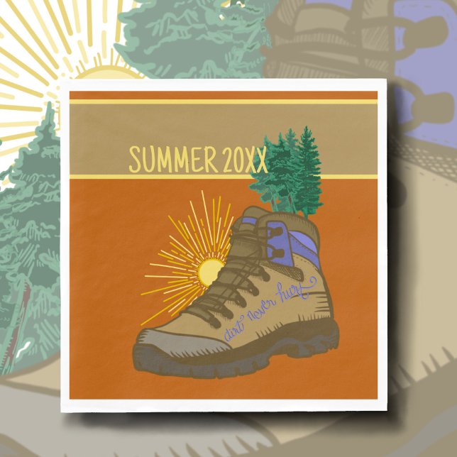 Hiker Personalized Camping Picnic Napkins (Creator Uploaded)