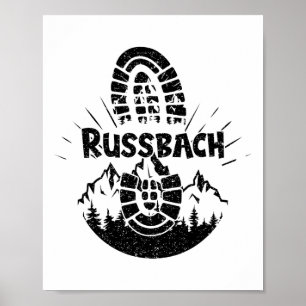Hiker Russbach Sheimerburger Land Austria Vacation Poster