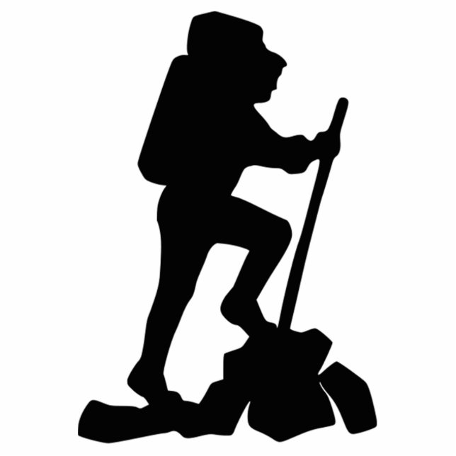 Hiker Silhouette Statuette (Front)