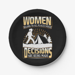 Hiker Women Belong To All Places Paper Plates