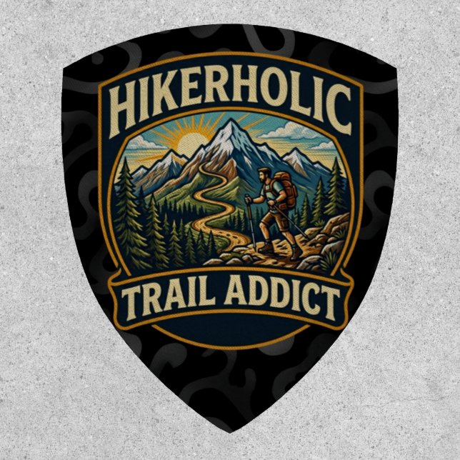 HIKERHOLIC Trail Addict Velcro Patch  (Front)