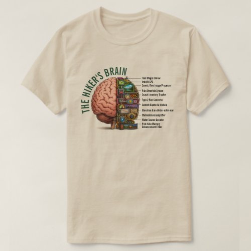HIker's Brain funny T-Shirt