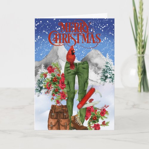 Hikers Christmas Card