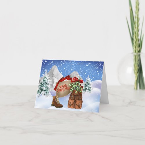 Hikers Christmas Notecard