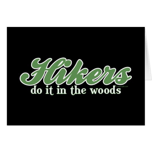 Hikers Do it in The Woods Cards (Front Horizontal)