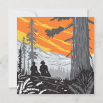 Hikers in Jedediah Smith Redwoods State Park WPA