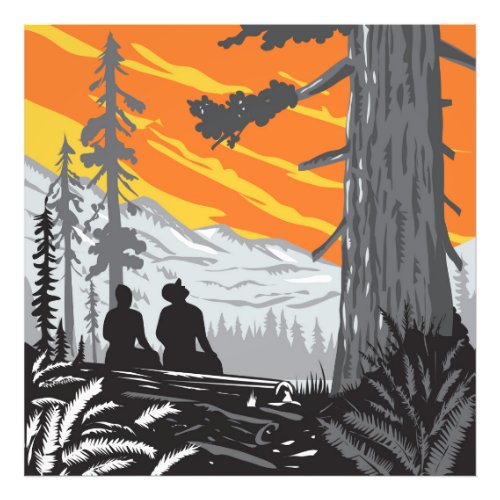 Hikers in Jedediah Smith Redwoods State Park WPA