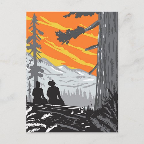 Hikers in Jedediah Smith Redwoods State Park WPA