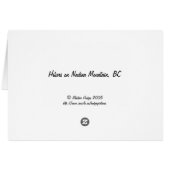 Hikers on Nadina Mountain Cards (Back Horizontal)