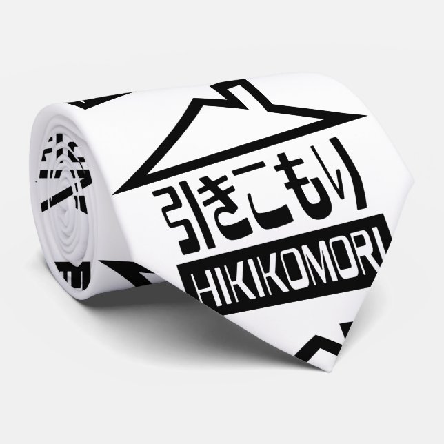 Hikikomori 引きこもり Japanese Recluse Neck Tie (Rolled)