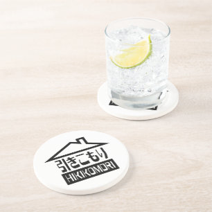 Hikikomori 引きこもり Japanese Recluse Sandstone Coaster