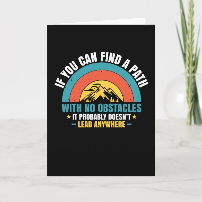 Hiking - A Path With No Obstacles Card (Front)