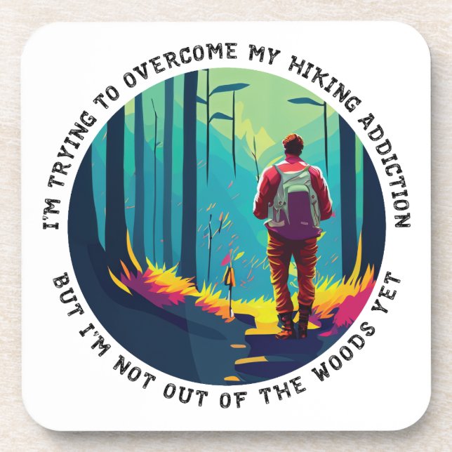 Hiking Addiction Beverage Coaster (Front)