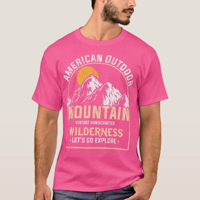 Hiking Adventure Lover Outdoor Wilderness Mountain T-Shirt (Front)