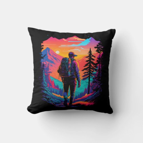 Hiking Adventure Throw Pillow