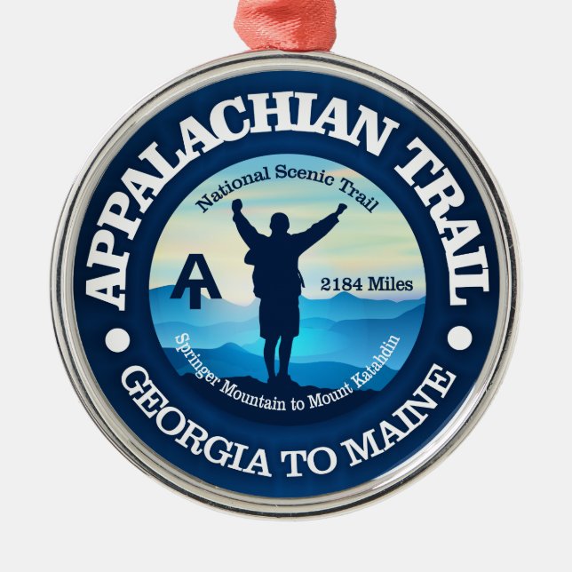 Hiking (Appalachian Trail) 2 Metal Ornament (Front)
