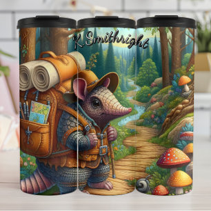 Hiking Armadillo Forest Thermal Tumbler