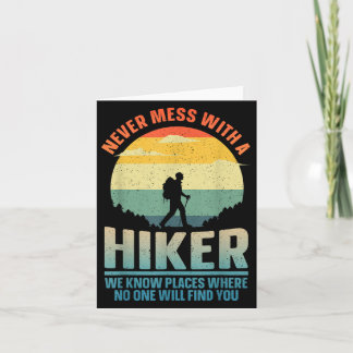 Hiking Art For Men Women Outdoor Hike Gear Hiker H Card