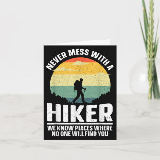 Hiking Art For Men Women Outdoor Hike Gear Hiker H Card