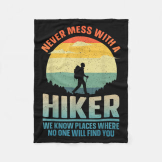 Hiking Art For Men Women Outdoor Hike Gear Hiker H Fleece Blanket