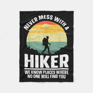 Hiking Art For Men Women Outdoor Hike Gear Hiker H Fleece Blanket