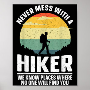 Hiking Art For Men Women Outdoor Hike Gear Hiker H Poster