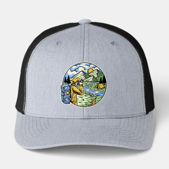 Hiking Backpack Camping Nature Photographer Hat (Front)