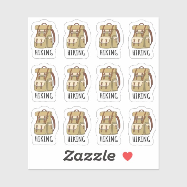 Hiking Backpacks Trip Mountain Climbing Planner Sticker (Sheet)