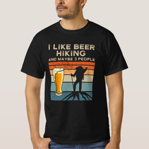 Hiking Beer Hiker Gift T_Shirt