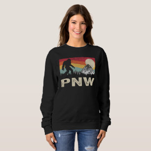 Hiking Bigfoot PNW Camping Sasquatch Sweatshirt