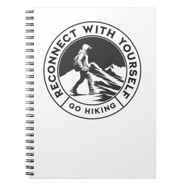 Hiking Black and White Notebook (Front)