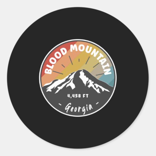 Hiking Blood Mountain Georgia Classic Round Sticker