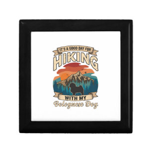 Hiking Bolognese Dog Mountains Sunset Gift Box