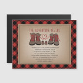 Hiking Boots Buffalo Plaid Adventure Baby Shower (Front/Back)