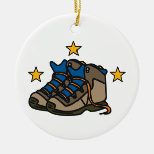 Hiking Boots Ceramic Ornament