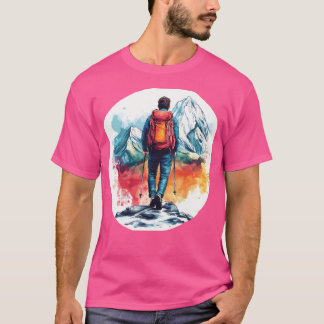 Hiking Boy In Mountains Active T-Shirt