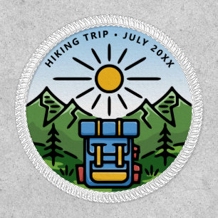 Hiking Camping Adventure Backpack Mountains Custom Patch