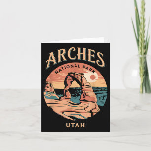 Hiking Camping Adventure Explorer Arches National Card