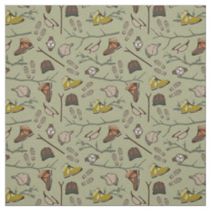 Hiking Camping Backpacking Nature Patterned Fabric