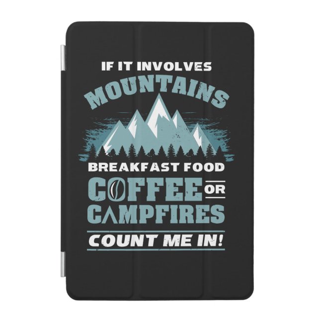 Hiking Camping Coffee iPad Mini Cover (Front)
