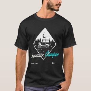 Hiking Camping Graphic Summer Camper hippie Vibes T-Shirt