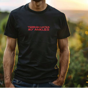 Hiking camping trekking humor red black T-Shirt