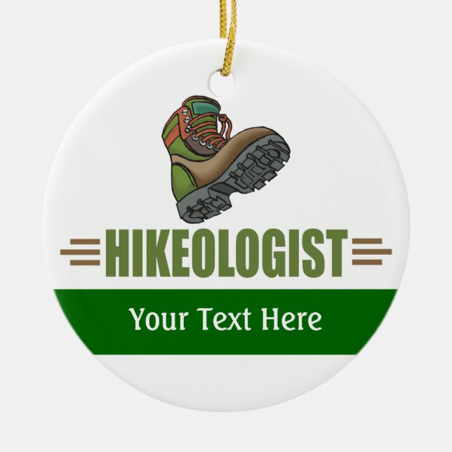 Hiking Ceramic Ornament (Front)